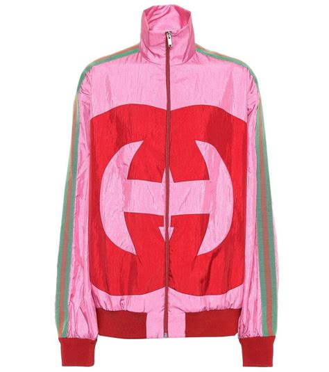 gucci pink logo track jacket